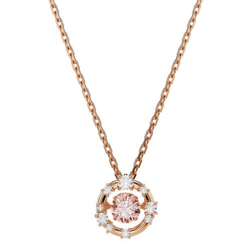Helen Kirchhofer - Swarovski Constella Halskette Rundschliff Dancing Stone Rosa Roségold Legierungsschicht - 5744244