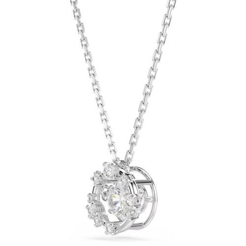 Helen Kirchhofer - Swarovski Constella Halskette Rundschliff Dancing Stone Weiss Rhodiniert - 5738247