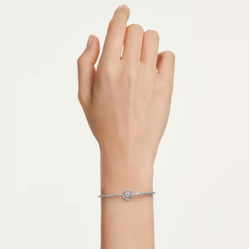 Helen Kirchhofer - Swarovski Constella Armreif Rundschliff Dancing Stone Weiss Rhodiniert - 5743523
