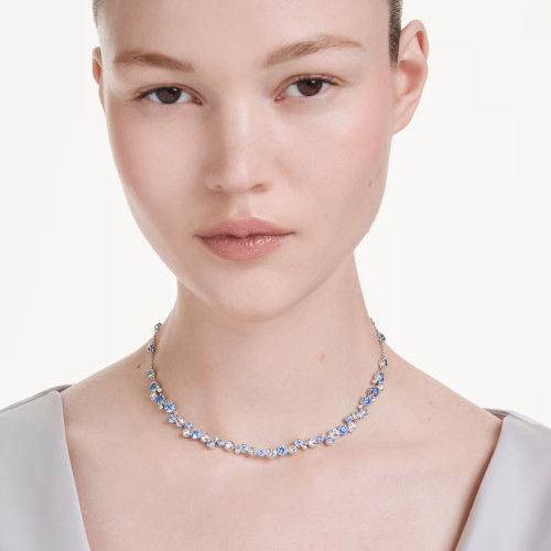 Helen Kirchhofer - Swarovski Constella Halskette Verschiedene Schliffe Blau Rhodiniert - 5732255
