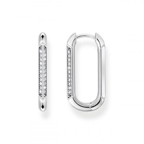 Helen Kirchhofer - Thomas Sabo Creolen Ankerelement mit weissen Steinen Silber - CR674-643-14