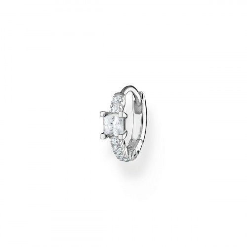 Helen Kirchhofer - Thomas Sabo Einzel Creole mit Weissen Steinen Silber - CR691-051-14