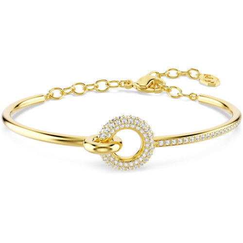 Helen Kirchhofer - Swarovski Dextera Armreif Rundschliff Weiss Goldlegierungsschicht - 5743568