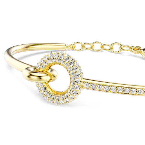 Helen Kirchhofer - Swarovski Dextera Armreif Rundschliff Weiss Goldlegierungsschicht - 5743568