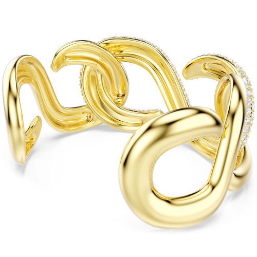 Helen Kirchhofer - Swarovski Dextera Armreif Rundschliff Weiss Goldlegierungsschicht