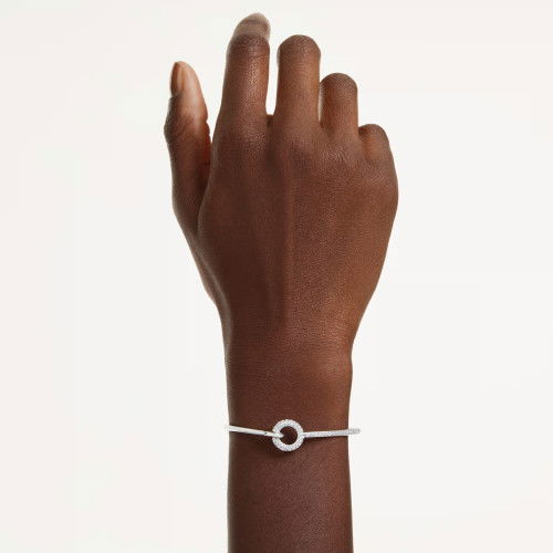 Helen Kirchhofer - Swarovski Dextera Armreif Rundschliff Weiss Rhodiniert - 5743569