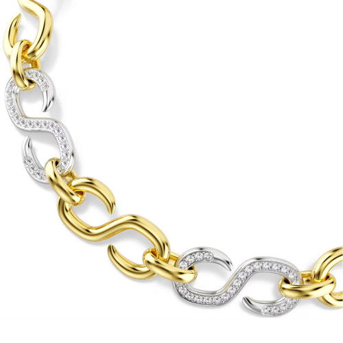 Helen Kirchhofer - Swarovski Dextera Halskette Rundschliff Kette Weiss Metallmix - 5741795