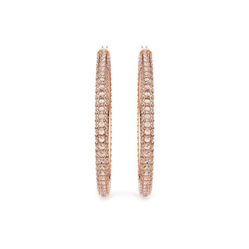 Helen Kirchhofer - Swarovski Dextera Kreolen Pavé Gross Weiss Roségold Legierungsschicht - 5383938