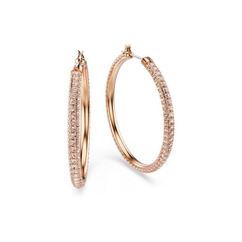 Helen Kirchhofer - Swarovski Dextera Kreolen Pavé Gross Weiss Roségold Legierungsschicht - 5383938