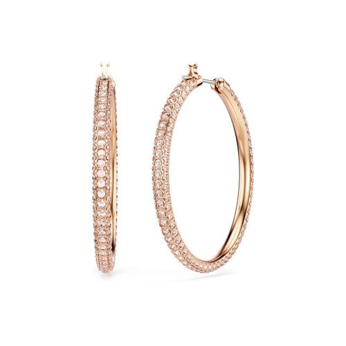 Helen Kirchhofer - Swarovski Dextera Kreolen Pavé Gross Weiss Roségold Legierungsschicht - 5383938