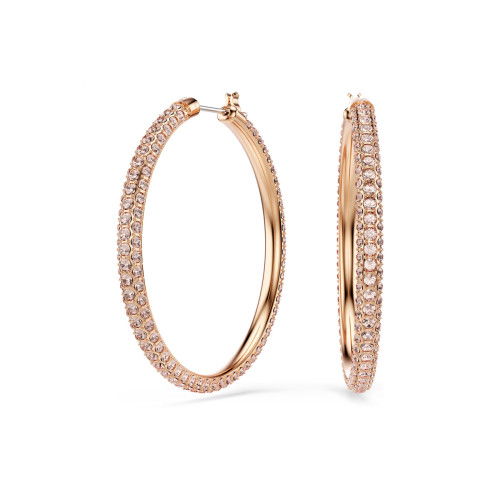 Helen Kirchhofer - Swarovski Dextera Kreolen Pavé Gross Weiss Roségold Legierungsschicht - 5383938