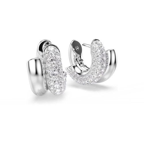 Helen Kirchhofer - Swarovski Dextera Kreolen Rundschliff Mini Weiss Rhodiniert - 5738197