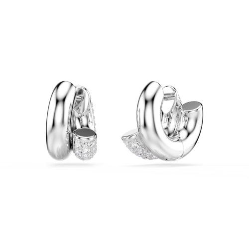 Helen Kirchhofer - Swarovski Dextera Kreolen Rundschliff Mini Weiss Rhodiniert - 5738197