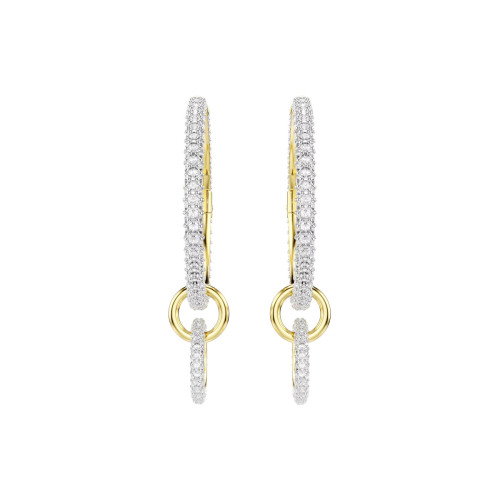 Helen Kirchhofer - Swarovski Dextera Kreolen Rundschliff Weiss Goldlegierungsschicht - 5738201