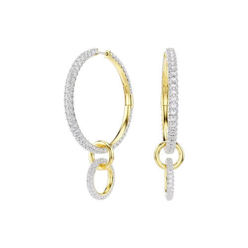 Helen Kirchhofer - Swarovski Dextera Kreolen Rundschliff Weiss Goldlegierungsschicht - 5738201