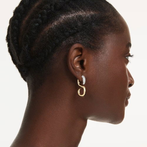 Helen Kirchhofer - Swarovski Dextera Ohrringe Rundschliff Weiss Metallmix - 5741796