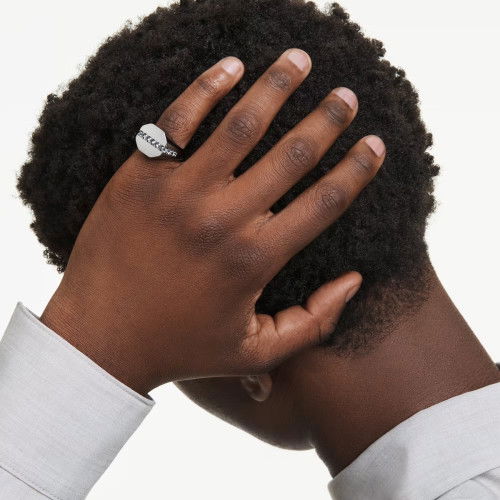 Helen Kirchhofer - Swarovski Dextera Octagon Ring Achteckform Rundschliff Schwarz Rutheniert