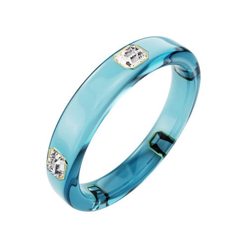 Helen Kirchhofer - Swarovski Dulcis Armreif Oktagon Schliff Blau Goldlegierungsschicht