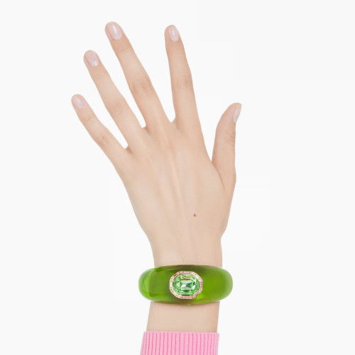 Helen Kirchhofer - Swarovski Dulcis Armreif Oktagon Schliff Pavé Grün Goldlegierungsschicht
