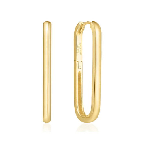 Helen Kirchhofer - Ania Haie Gold Tube Oversized U Hoop Ohrringe - E062-07G