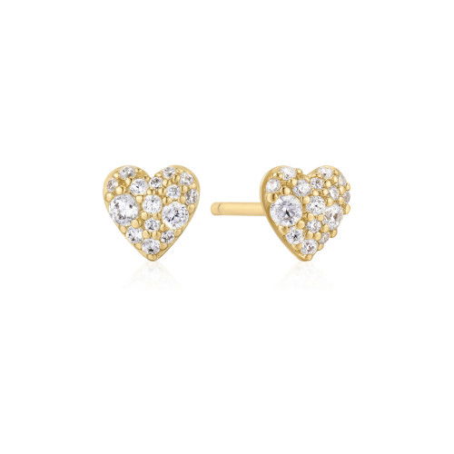 Helen Kirchhofer - Ania Haie Gold Pavé Heart Ohrstecker - E074-01G