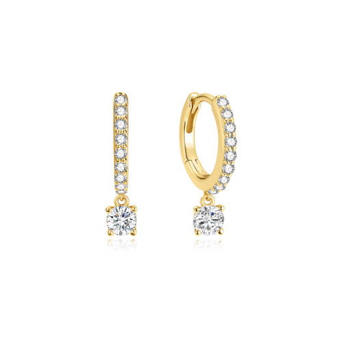 Helen Kirchhofer - Ania Haie Gold Dangling Sparkle Huggie Ohrringe - E075-09G