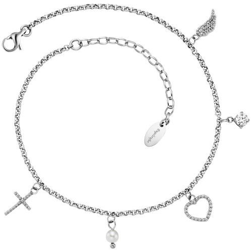 Helen Kirchhofer - Engelsrufer Fusskette Glaube Liebe Hoffnung - ERFS-FLH-PE-ZI