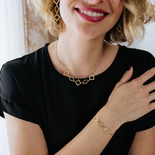 Helen Kirchhofer - Der Kettenmacher Rhombus Halskette - FAN2-CLG