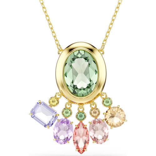 Helen Kirchhofer - Swarovski Gema Halskette Verschiedene Schliffe Schwingende Kristalle Mehrfarbig Goldlegierungsschicht - 5741587
