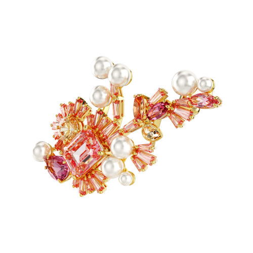 Helen Kirchhofer - Swarovski Gema Brosche Verschiedene Schliffe Blume Rosa Goldlegierungsschicht - 5688478