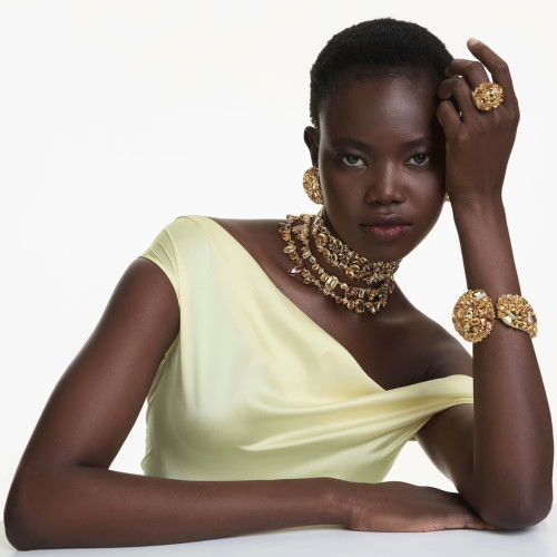 Helen Kirchhofer - Swarovski Gema Cocktail Ring Verschiedene Schliffe Gelb Goldlegierungsschicht