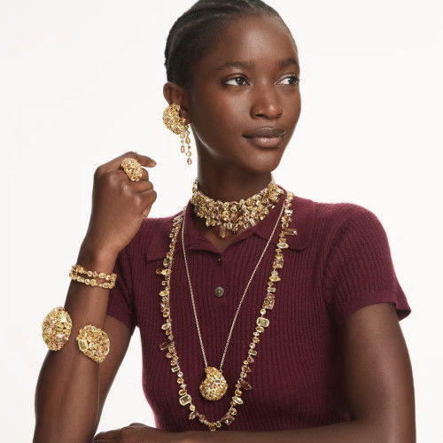 Helen Kirchhofer - Swarovski Gema Cocktail Ring Verschiedene Schliffe Gelb Goldlegierungsschicht