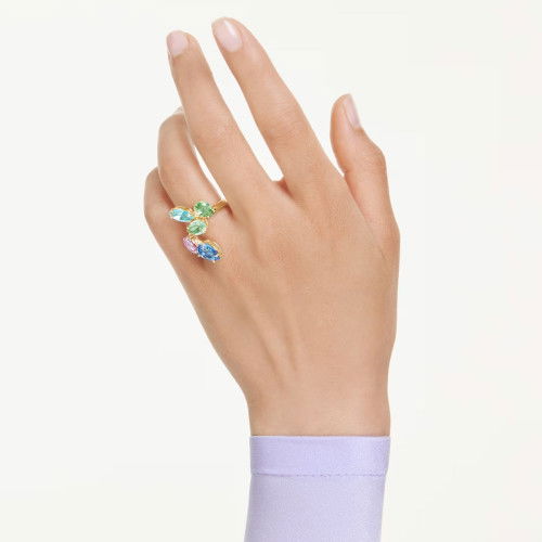 Helen Kirchhofer - Swarovski Gema Cocktail Ring Verschiedene Schliffe Mehrfarbig Goldlegierungsschicht