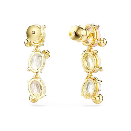 Helen Kirchhofer - Swarovski Gema Drop Ohrhänger Asymmetrisches Design Verschiedene Schliffe Mehrfarbig Gold - 5714815