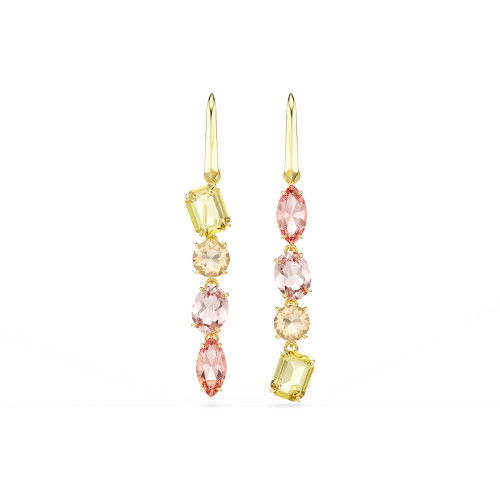 Helen Kirchhofer - Swarovski Gema Drop Ohrhänger Asymmetrisches Design Verschiedene Schliffe Rosa Goldlegierungsschicht - 5737454