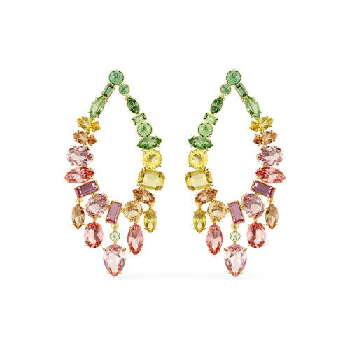 Helen Kirchhofer - Swarovski Gema Drop Ohrhänger Verschiedene Schliffe Chandelier Mehrfarbig Goldlegierungsschicht - 5737445