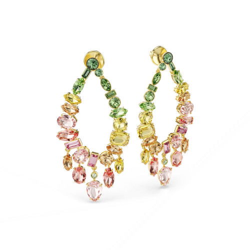 Helen Kirchhofer - Swarovski Gema Drop Ohrhänger Verschiedene Schliffe Chandelier Mehrfarbig Goldlegierungsschicht - 5737445