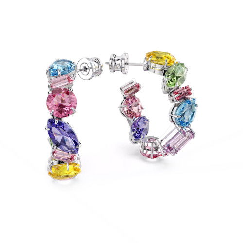 Helen Kirchhofer - Swarovski Gema Kreolen Asymmetrisches Design Verschiedene Schliffe Klein Mehrfarbig - 5692412