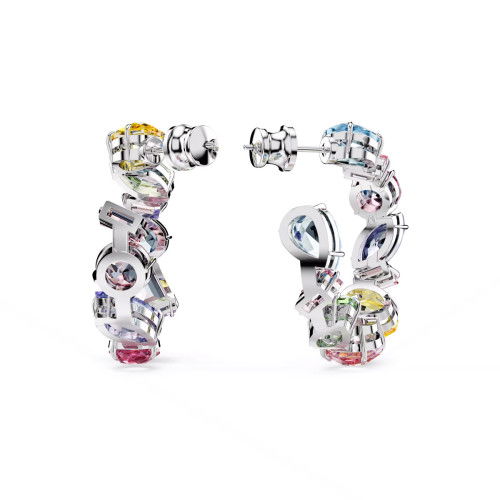 Helen Kirchhofer - Swarovski Gema Kreolen Asymmetrisches Design Verschiedene Schliffe Klein Mehrfarbig - 5692412