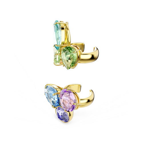 Helen Kirchhofer - Swarovski Gema Ohrspangen Asymmetrisches Design Verschiedene Schliffe Mehrfarbig Goldlegierungsschicht - 5741585