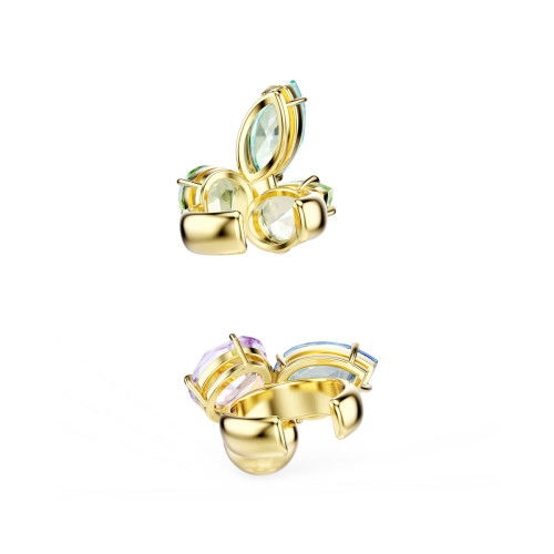 Helen Kirchhofer - Swarovski Gema Ohrspangen Asymmetrisches Design Verschiedene Schliffe Mehrfarbig Goldlegierungsschicht - 5741585