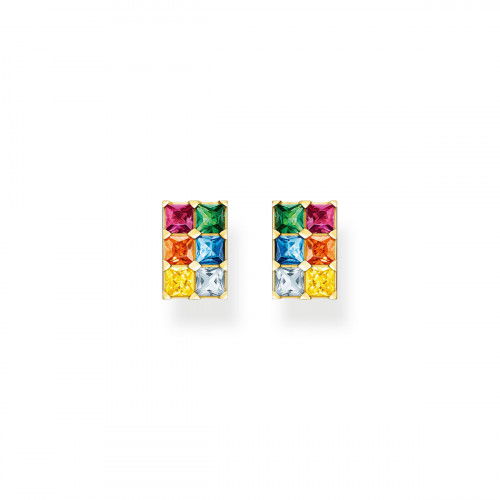 Helen Kirchhofer - Thomas Sabo Ohrstecker Bunte Steine Gold - H2251-996-7