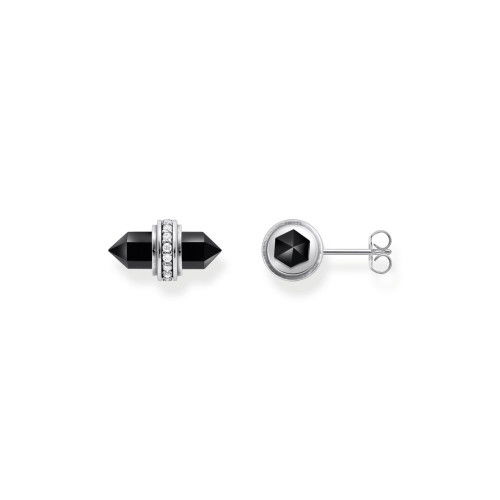 Helen Kirchhofer - Thomas Sabo Ohrstecker mit schwarzem Onyx Kristall Silber - H2281-641-11
