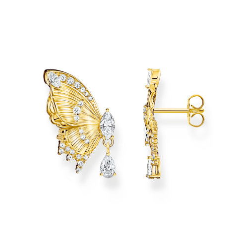 Helen Kirchhofer - Thomas Sabo Ohrstecker Schmetterling Butterfly Paradise mit Steinen vergoldet - H2328-414-14