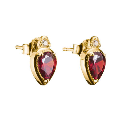 Helen Kirchhofer - Thomas Sabo Ohrstecker Rote Steine Elyndra 18k Vergoldung - H2333-414-10