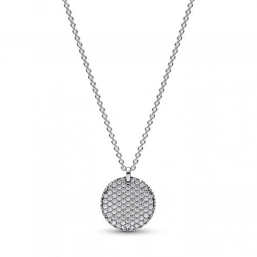 Helen Kirchhofer - Pandora Timeless Pavé Runder Anhänger Halskette - 392632C01-45