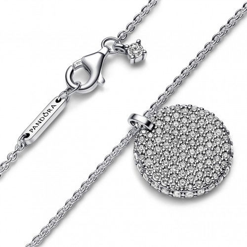 Helen Kirchhofer - Pandora Timeless Pavé Runder Anhänger Halskette - 392632C01-45