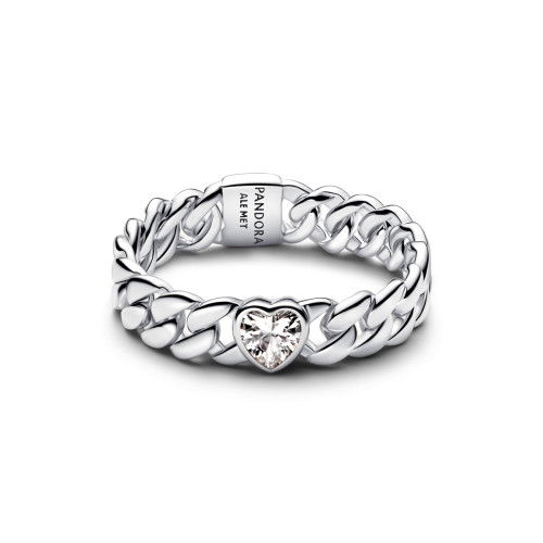 Helen Kirchhofer - Pandora Herz Cuban Kette Ring - 194386C01