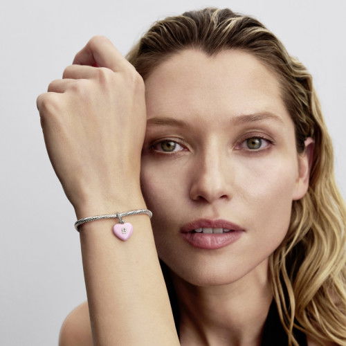 Helen Kirchhofer - Pandora Rosafarbenes Keramik Herzschloss Charm Anhänger - 794424C01