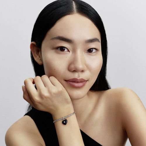 Helen Kirchhofer - Pandora Mattschwarzes Keramik Herz Vorhängeschloss Charm Anhänger - 794424C02